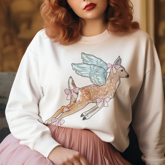 AURORA Coquette Fawn Angel Unisex Women's Sweatshirt