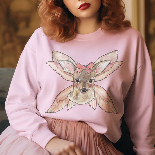 BE NOT AFRAID Fawn Angel Unisex Women's Sweatshirt