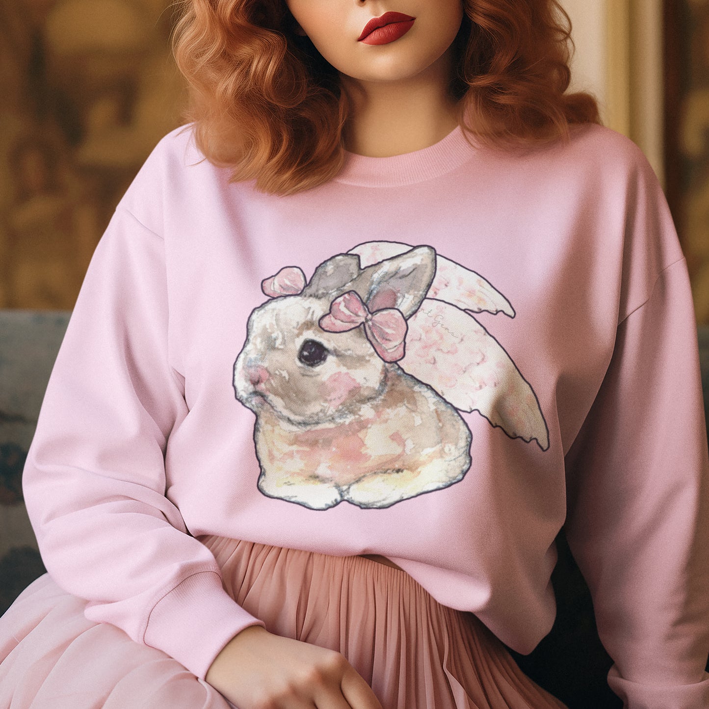 LOLITA Cherub Bunny with Bows Unisex Women's Sweatshirt