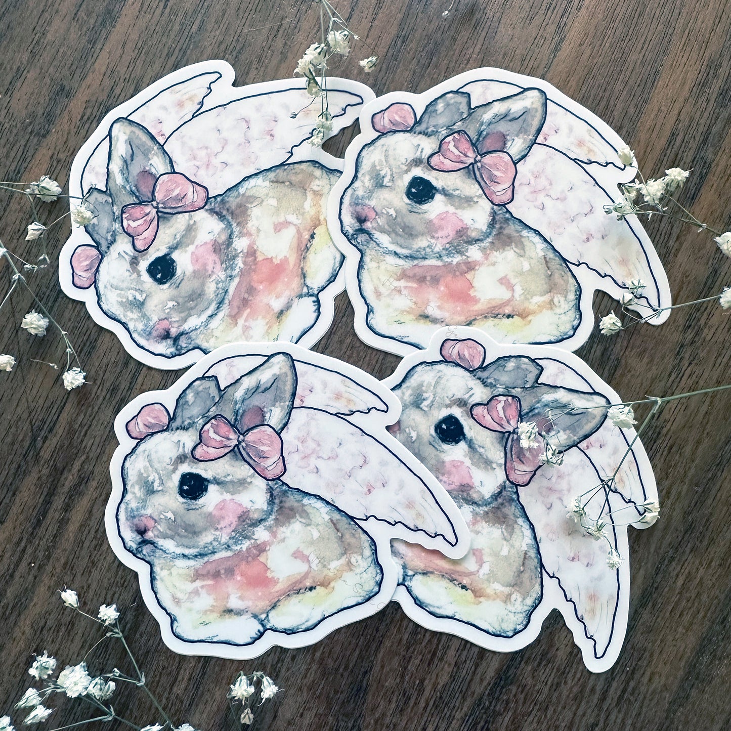 LOLITA Cherub Bunny with Bows Sticker