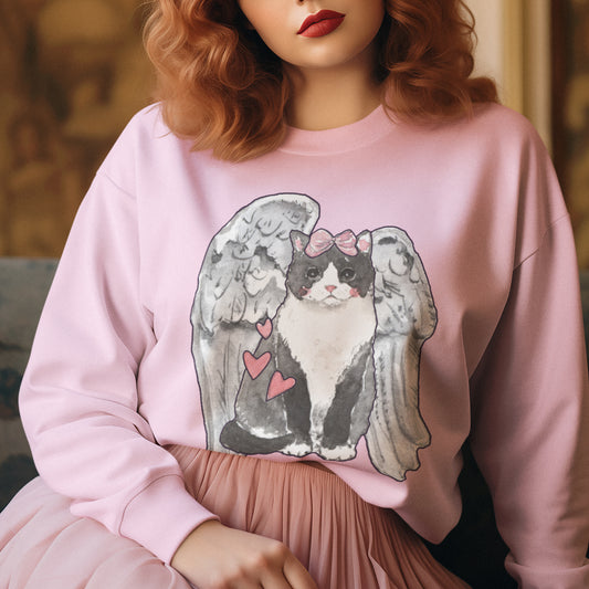 VALENTINA Cherub Coquette Kitten Unisex Women's Sweatshirt